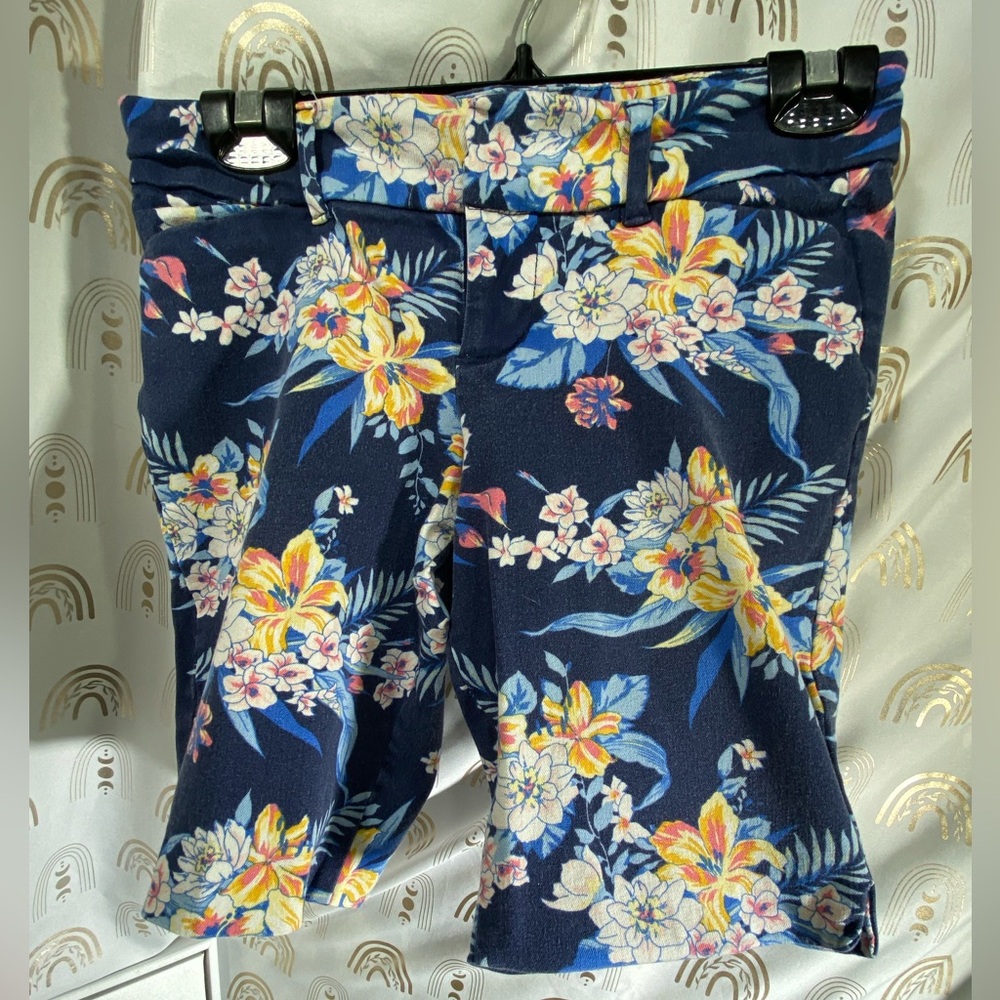 Old Navy Floral Women's Shorts - Navy and Yellow